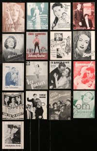 5m0397 LOT OF 17 JOAN CRAWFORD DANISH PROGRAMS 1930s-1960s from several of her movies!
