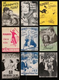 5m0410 LOT OF 9 JOAN CRAWFORD DANISH PROGRAMS 1930s-1950s from several of her movies!