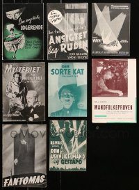 5m0414 LOT OF 8 DANISH PROGRAMS 1930s-1940s different images from a variety of movies!