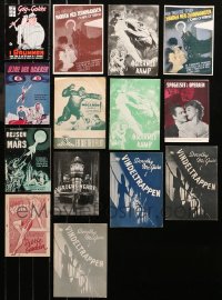 5m0402 LOT OF 14 DANISH PROGRAMS 1930s-1980s different images from a variety of movies!