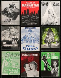5m0411 LOT OF 9 DANISH PROGRAMS 1950s-1960s different images from a variety of movies!