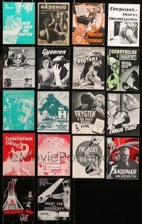 5m0396 LOT OF 18 HORROR/SCI-FI/FANTASY DANISH PROGRAMS 1950s-1960s cool different images!