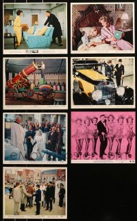 5m0362 LOT OF 7 COLOR 8X10 STILLS AND MINI LOBBY CARDS 1950s-1970s a variety of movie scenes!