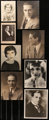 5m0027 LOT OF 8 FAN PHOTOS 1920s great portraits, some with facsimile signatures!