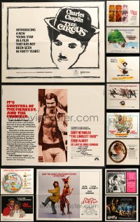 5m0109 LOT OF 17 FORMERLY FOLDED HALF-SHEETS 1960s-1980s great images from a variety of movies!
