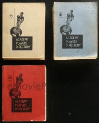 5m1012 LOT OF 3 1956 AND 1958 ACADEMY PLAYERS DIRECTORY SOFTCOVER BOOKS 1956-1958 lots of info!