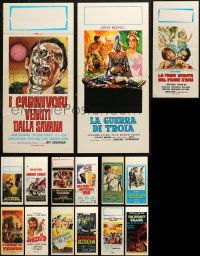 5m0052 LOT OF 15 FORMERLY FOLDED ITALIAN LOCANDINAS 1950s-1980s a variety of movie images!
