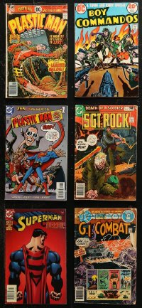 5m0478 LOT OF 6 DC COMIC BOOKS 1970s Superman, Plastic Man, Boy Commandos, Sgt. Rock & more!