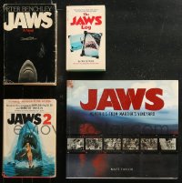 5m0984 LOT OF 4 HARDCOVER AND SOFTCOVER JAWS BOOKS 1970s-2010s great images & information!