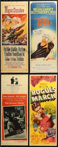 5m0037 LOT OF 6 UNFOLDED AND FORMERLY FOLDED INSERTS 1950s-1960s a variety of movie imagess!