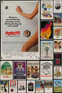 5m0757 LOT OF 39 FOLDED ONE-SHEETS 1950s-1980s great images from a variety of different movies!