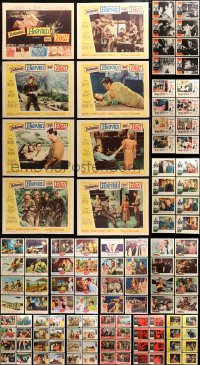 5m0628 LOT OF 111 LOBBY CARDS 1950s-1960s complete sets from a variety of different movies!