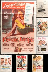 5m0812 LOT OF 7 FOLDED ONE-SHEETS 1950s-1960s great images from a variety of different movies!