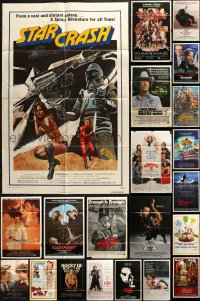 5m0748 LOT OF 51 FOLDED ONE-SHEETS 1970s-1980s great images from a variety of different movies!