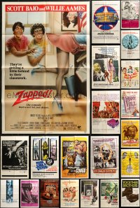 5m0733 LOT OF 66 FOLDED ONE-SHEETS 1960s-1970s great images from a variety of different movies!
