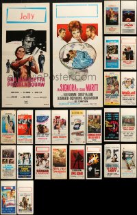 5m0043 LOT OF 26 FORMERLY FOLDED ITALIAN LOCANDINAS 1960s-1970s a variety of movie images!