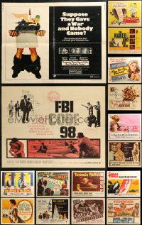5m0106 LOT OF 20 FORMERLY FOLDED HALF-SHEETS 1940s-1970s great images from a variety of movies!