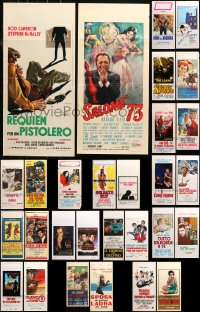 5m0040 LOT OF 29 FORMERLY FOLDED ITALIAN LOCANDINAS 1960s-1980s a variety of movie images!