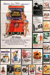 5m0741 LOT OF 58 FOLDED ONE-SHEETS 1960s-1980s great images from a variety of different movies!