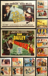 5m0103 LOT OF 22 FORMERLY FOLDED HALF-SHEETS 1940s-1970s great images from a variety of movies!