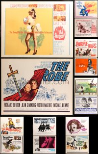 5m0110 LOT OF 16 UNFOLDED HALF-SHEETS 1960s-1970s great images from a variety of movies!