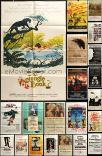 5m0765 LOT OF 33 FOLDED ONE-SHEETS 1950s-1980s great images from a variety of different movies!
