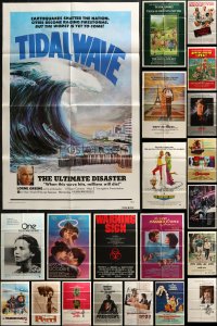 5m0717 LOT OF 91 FOLDED ONE-SHEETS 1970s-1980s great images from a variety of different movies!