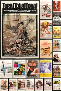 5m0788 LOT OF 22 FOLDED ONE-SHEETS 1960s-1970s great images from a variety of different movies!