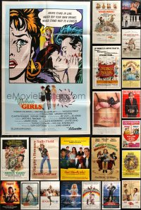 5m0775 LOT OF 29 FOLDED COMEDY ONE-SHEETS 1960s-1990s great images from a variety of funny movies!