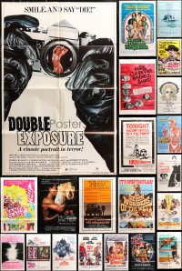 5m0723 LOT OF 78 FOLDED ONE-SHEETS 1960s-1970s great images from a variety of different movies!