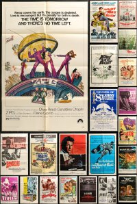 5m0734 LOT OF 65 FOLDED ONE-SHEETS 1960s-1980s great images from a variety of different movies!