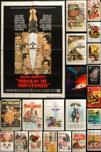 5m0752 LOT OF 47 FOLDED ONE-SHEETS 1940s-1990s great images from a variety of different movies!