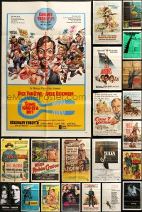 5m0727 LOT OF 72 FOLDED ONE-SHEETS 1940s-2000s great images from a variety of different movies!
