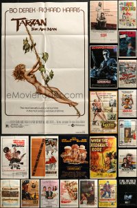 5m0753 LOT OF 46 FOLDED ONE-SHEETS 1940s-1990s great images from a variety of different movies!