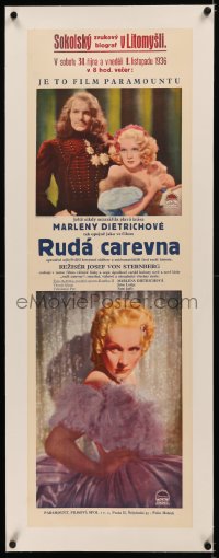 5p0002 SCARLET EMPRESS linen Czech 13x38 1936 Josef von Sternberg, Marlene Dietrich, John Lodge, rare!