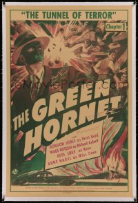 5p0195 GREEN HORNET linen chapter 1 1sh 1939 Universal serial adaptation, The Tunnel of Terror, rare!
