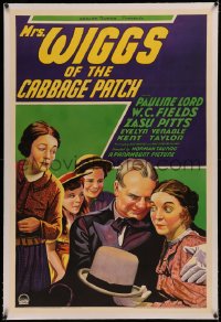 5p0236 MRS. WIGGS OF THE CABBAGE PATCH linen 1sh 1934 art of W.C. Fields with kids & Zasu Pitts!