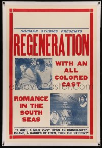 5p0265 REGENERATION linen 1sh 1923 beauty Stella Mayo, romance at sea with all-colored cast!