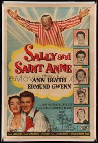 5p0273 SALLY & SAINT ANNE linen 1sh 1952 Irish-American Ann Blyth, Edmund Gwenn, Frances Bavier!