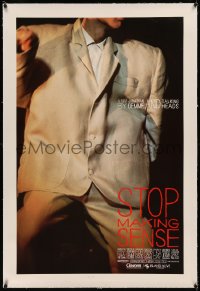 5p0285 STOP MAKING SENSE linen 1sh 1984 Jonathan Demme, Talking Heads, c/u of David Byrne's suit!