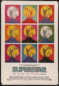 5p0289 SUPERSTAR: THE LIFE & TIMES OF ANDY WARHOL linen 1sh 1991 pop art of the back of his head!