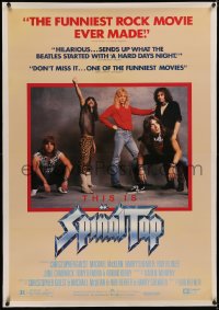 5p0292 THIS IS SPINAL TAP linen 1sh 1984 Rob Reiner rock & roll cult classic, great band portrait!