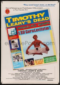 5p0296 TIMOTHY LEARY'S DEAD linen 1sh 1996 great image of the LSD guru levitating, lick this poster!