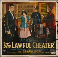 5r0039 LAWFUL CHEATER 6sh 1925 art of policeman grabbing Clara Bow pleading with man in tux, rare!
