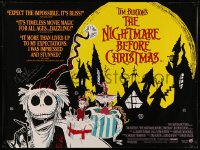 5r0138 NIGHTMARE BEFORE CHRISTMAS signed British quad 1994 by Chris Sarandon, who voiced Jack!