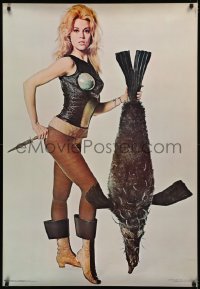 5r0159 BARBARELLA 29x43 commercial poster 1968 Fonda & pengfish, recalled for legal problems!