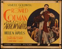5r0054 ARROWSMITH 1/2sh 1931 doctor Ronald Colman with Helen Hayes, John Ford, Sinclair Lewis, rare!