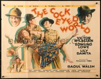 5r0058 COCK-EYED WORLD 1/2sh 1929 Victor McLaglen, Lily Damita, Edmund Lowe, different & ultra rare!