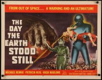 5r0060 DAY THE EARTH STOOD STILL 1/2sh 1951 most classic art of Michael Rennie by Gort holding Neal!