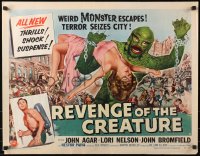5r0068 REVENGE OF THE CREATURE style B 1/2sh 1955 monster holding sexy girl, great Reynold Brown art!